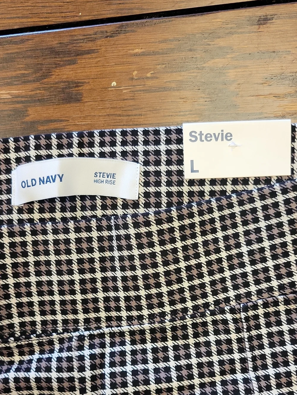 Stevies Kids Black & White Plaid Leggings